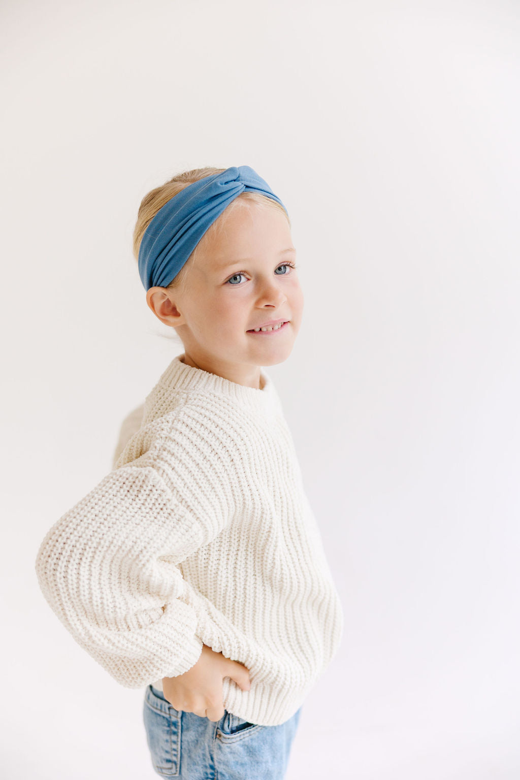 Black Solid Twisted Turban for Girls & Adults