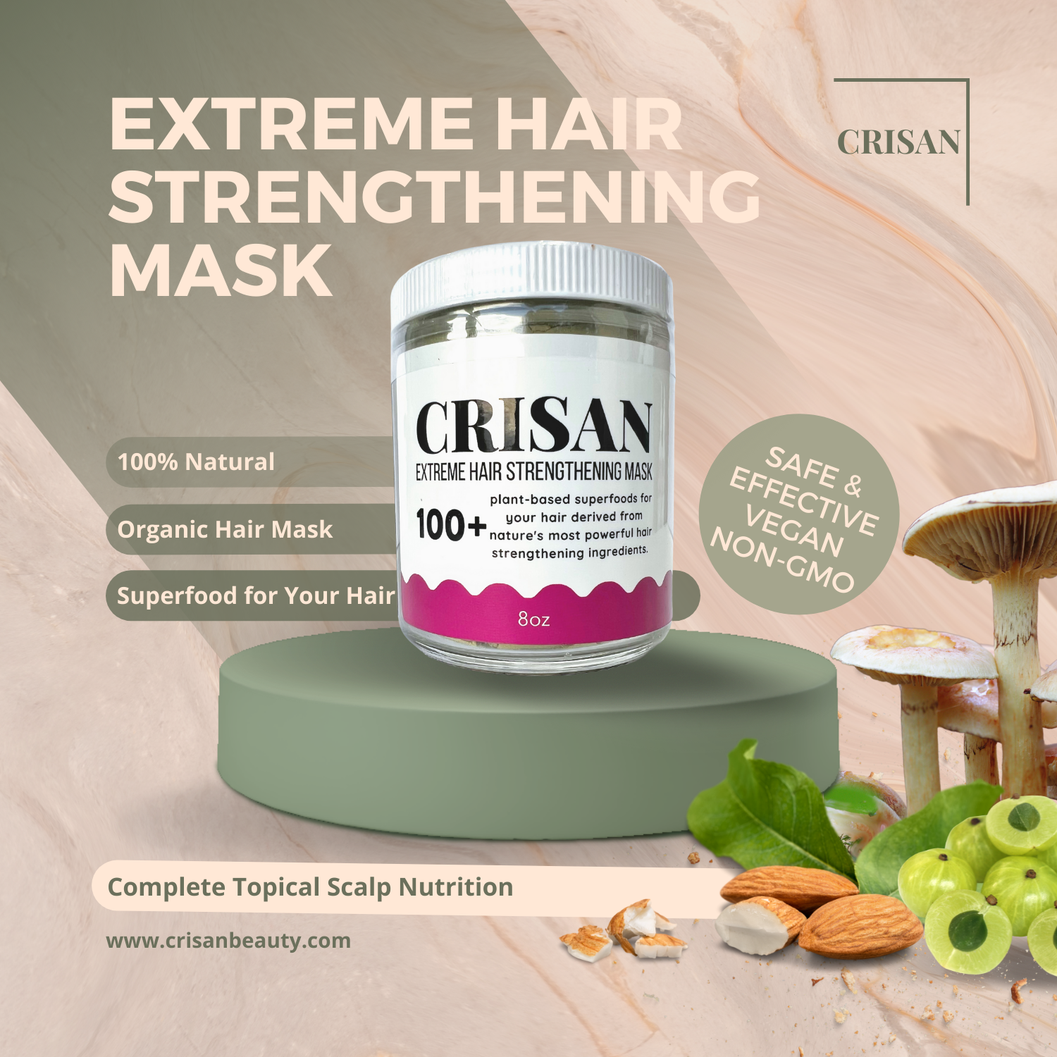 Scalp Detox Hair Mask for Clean, Healthy Hair Growth | CRISAN