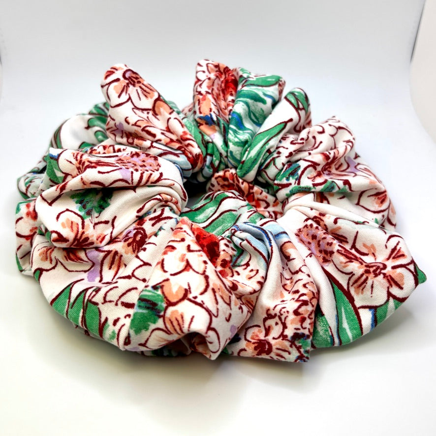 Tropical Leaves Summer Scrunchie