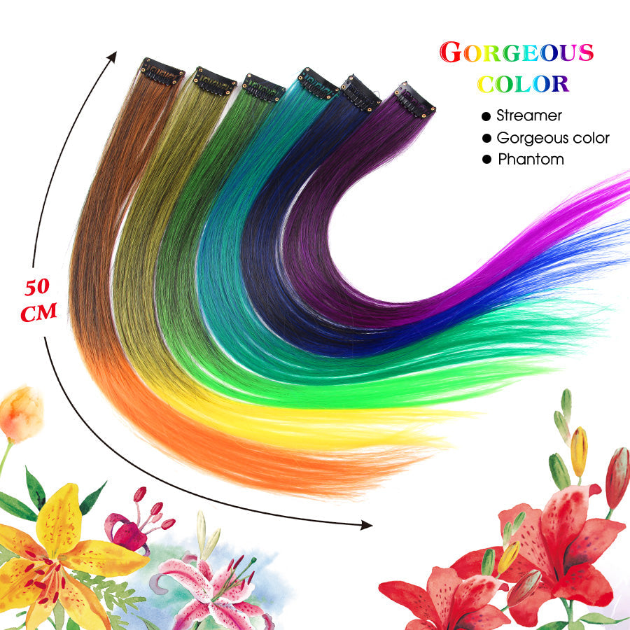 Colorful Hair Extensions – Vibrant Clip-In Hair Pieces for Women & Girls