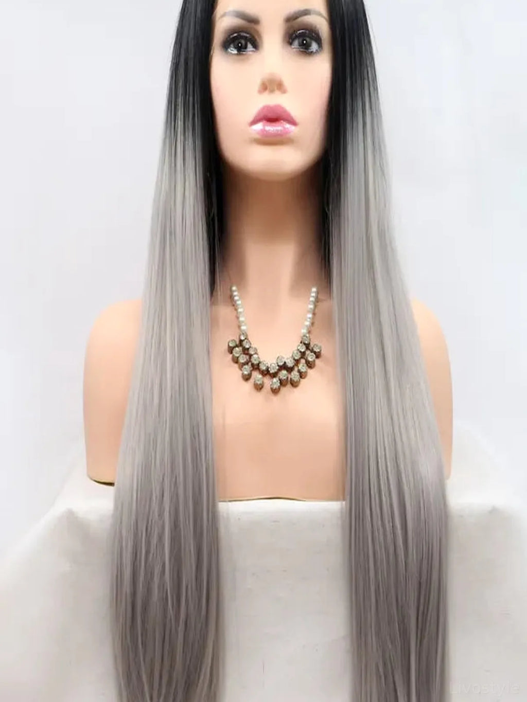 13*3" Lace Front Wigs Synthetic Long Straight 24" 130% Density