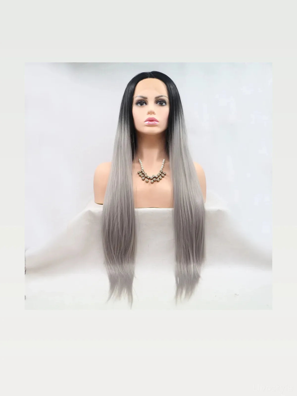13*3" Lace Front Wigs Synthetic Long Straight 24" 130% Density