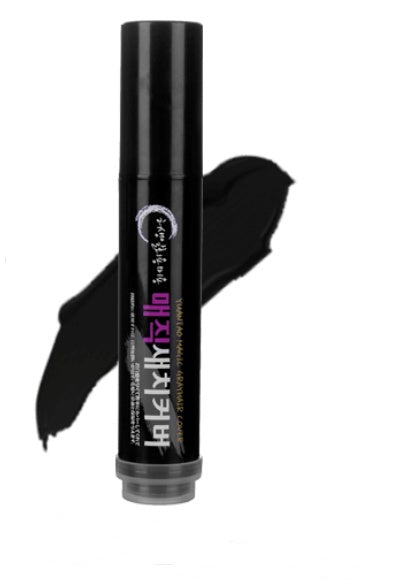 Black temporary hair color wax pen with brush applicator for DIY washable one-time hair dye, root touch-ups and gray coverage for all hair types
