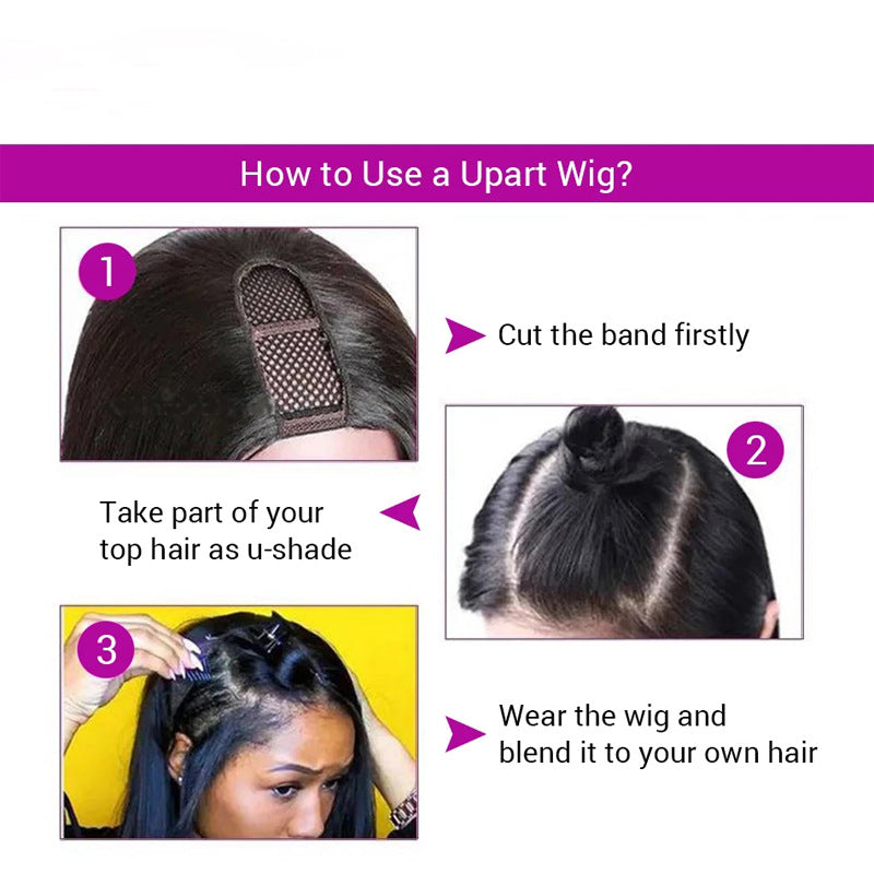 How to Wear a Brazilian Human Hair Body Wave U-Part Wig – Step-by-Step Glueless U-Part Wig Installation Guide for Natural Hair Blending