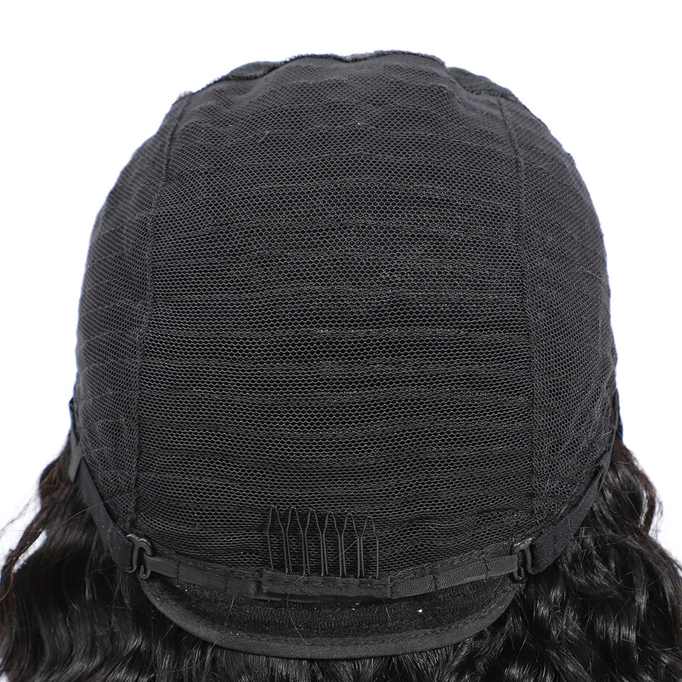 Brazilian Human Hair Body Wave U Part Wig Inside Mesh Cap Construction, 150% Density Glueless Wig with Secure Clips, Combs and Adjustable Straps for Natural Hair Blending