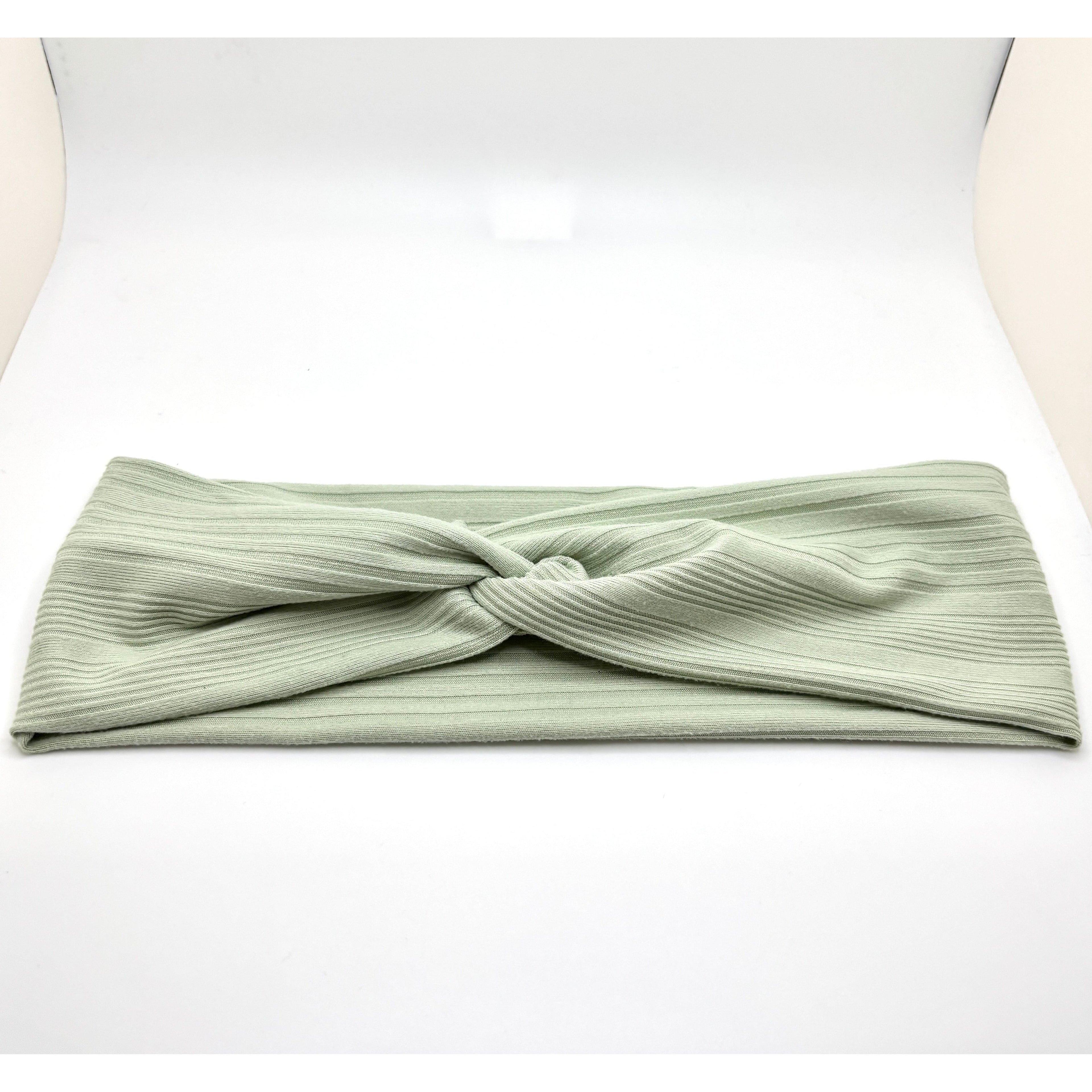 Sage Green Ribbed Twist Knot Headband