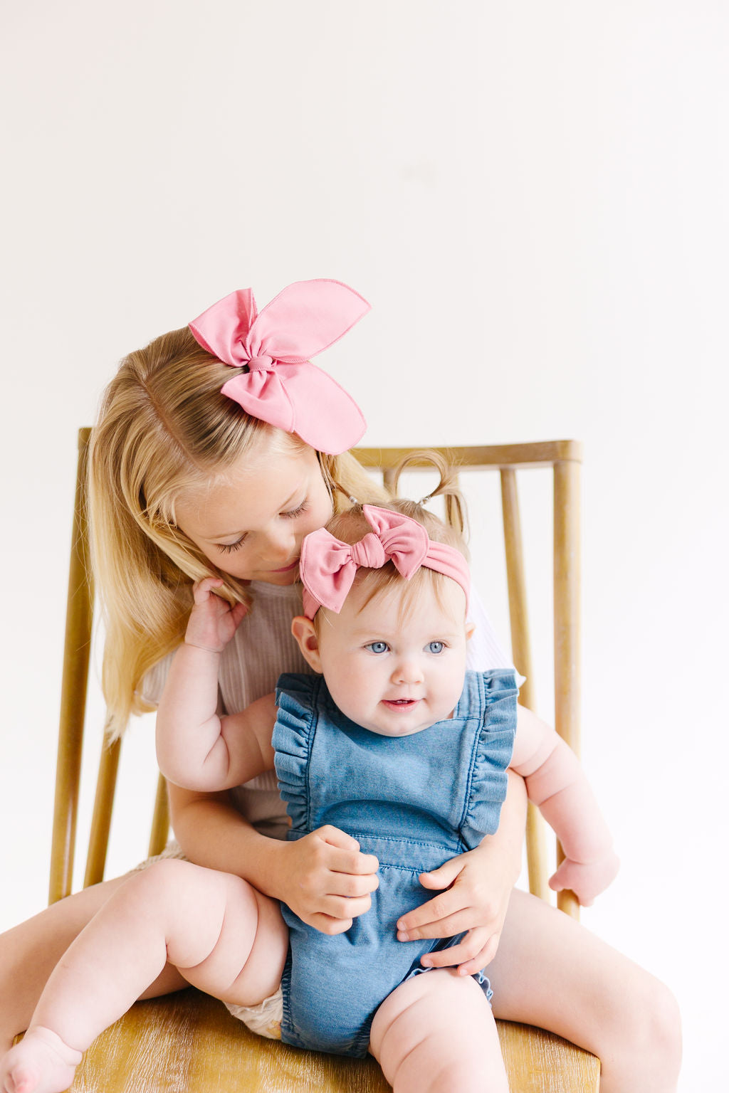 Black Solid Baby Bow Turban