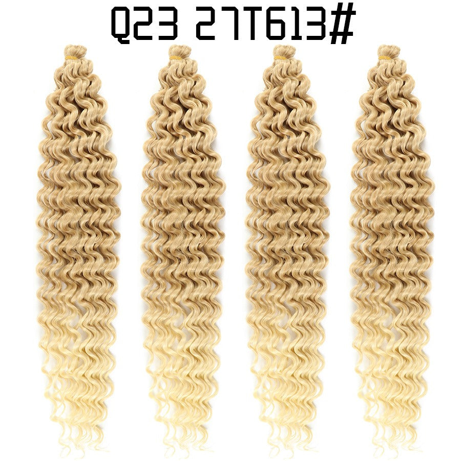 African Crochet Hair Wig Deep Wave Hair Latin American Curly Braided Hair Fluffy