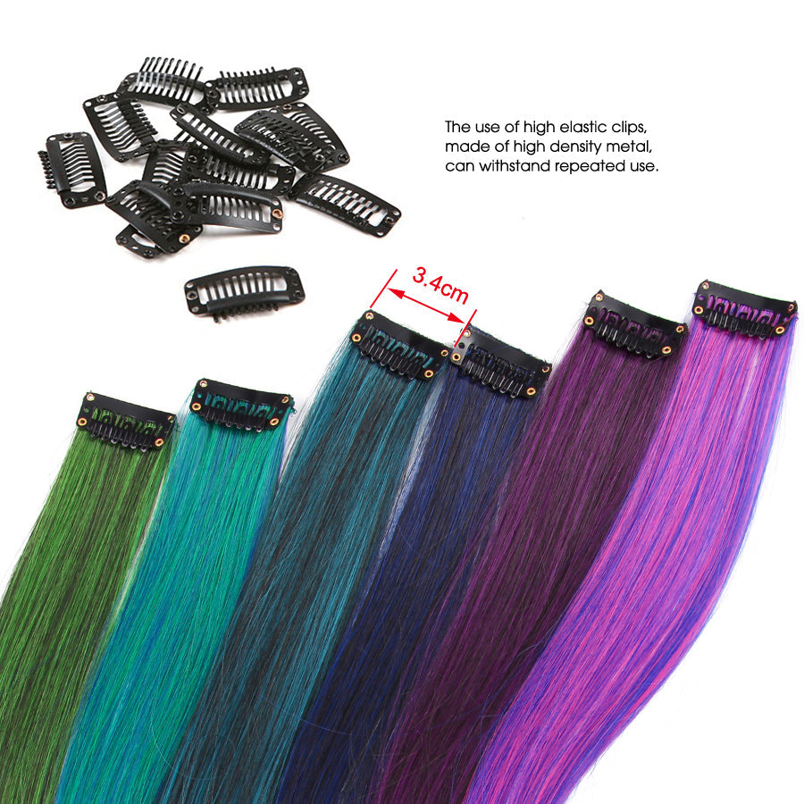 Colorful Hair Extensions – Vibrant Clip-In Hair Pieces for Women & Girls