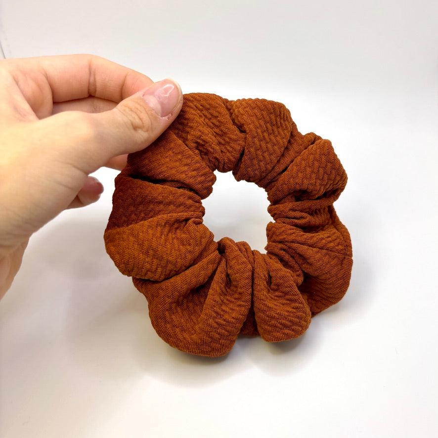 Mini Rustic Orange Bullet Scrunchie