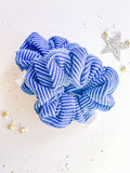 Royal Blue Ribbed Regular Scrunchy