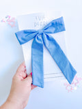 Blue Solid Longtailed Bow
