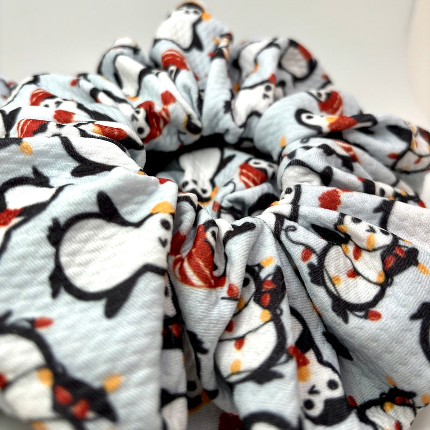 Blue Penguin Bullet Scrunchie