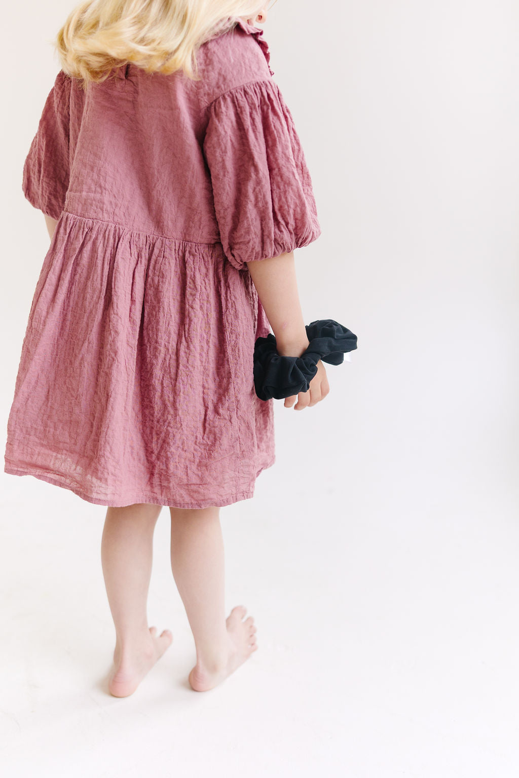 Black Solid Oversized Scrunchy