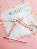 Apple Daisy Pencil Thin Bow