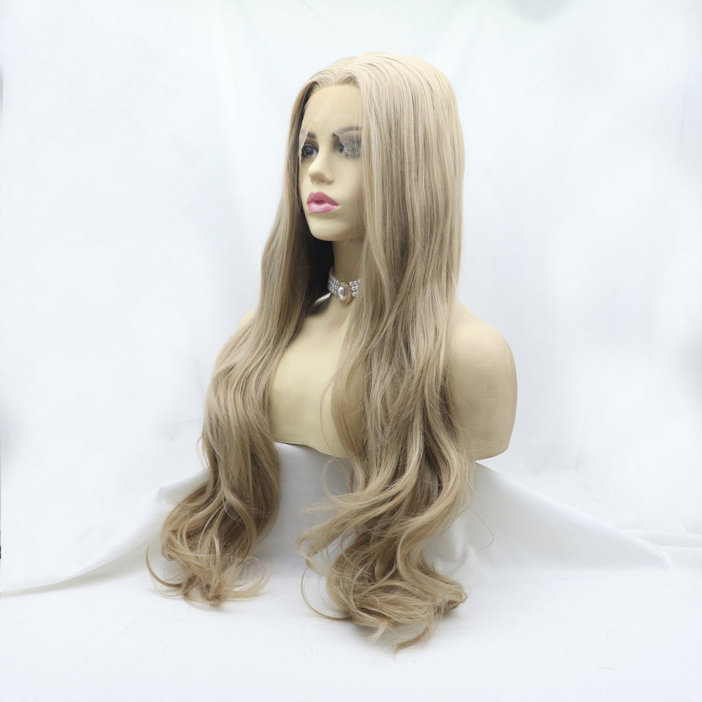 24" Wavy Lace Front Wig - Heat Resistant Synthetic Wig