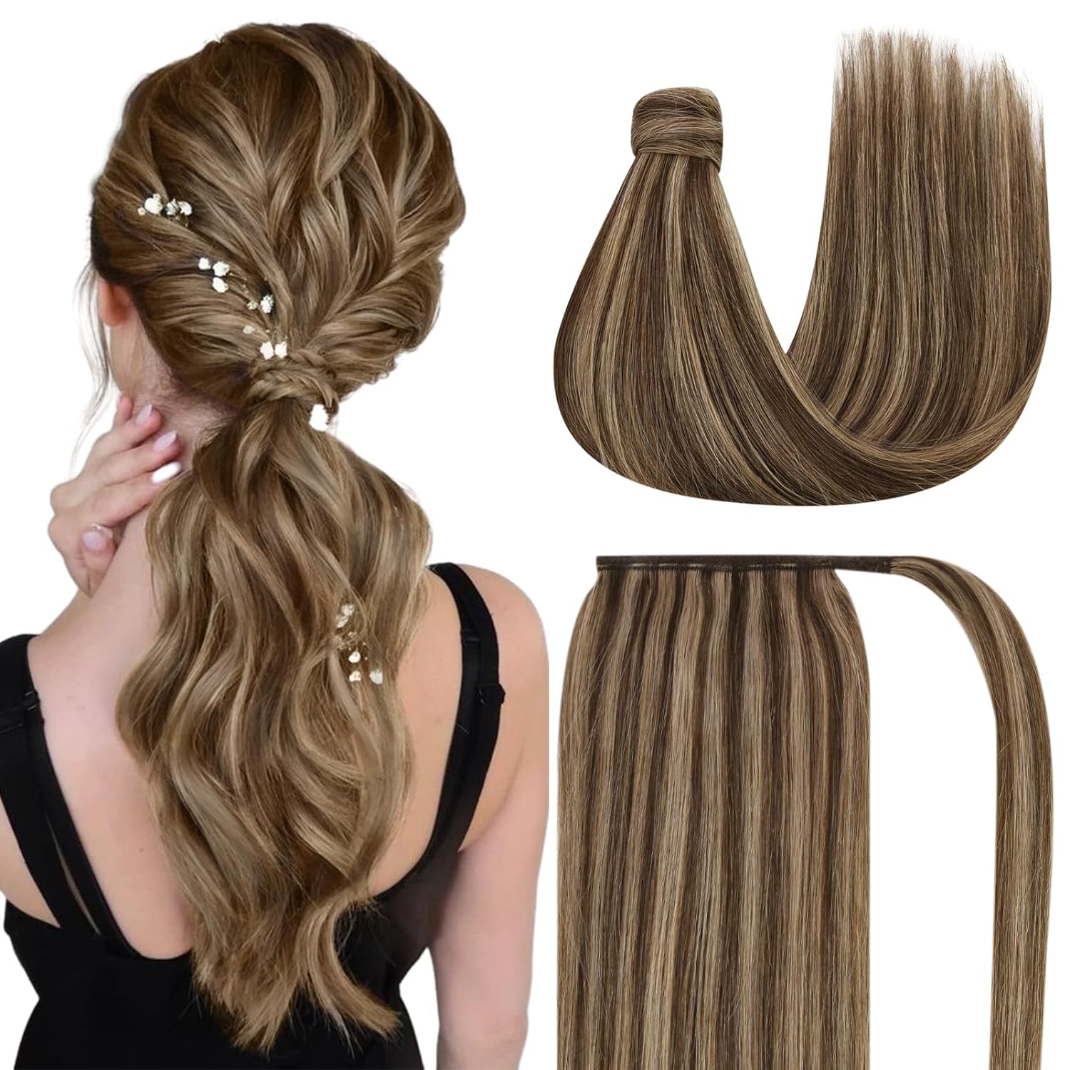 VIP PONYTAIL  / Silky 18"  100% Human Hair