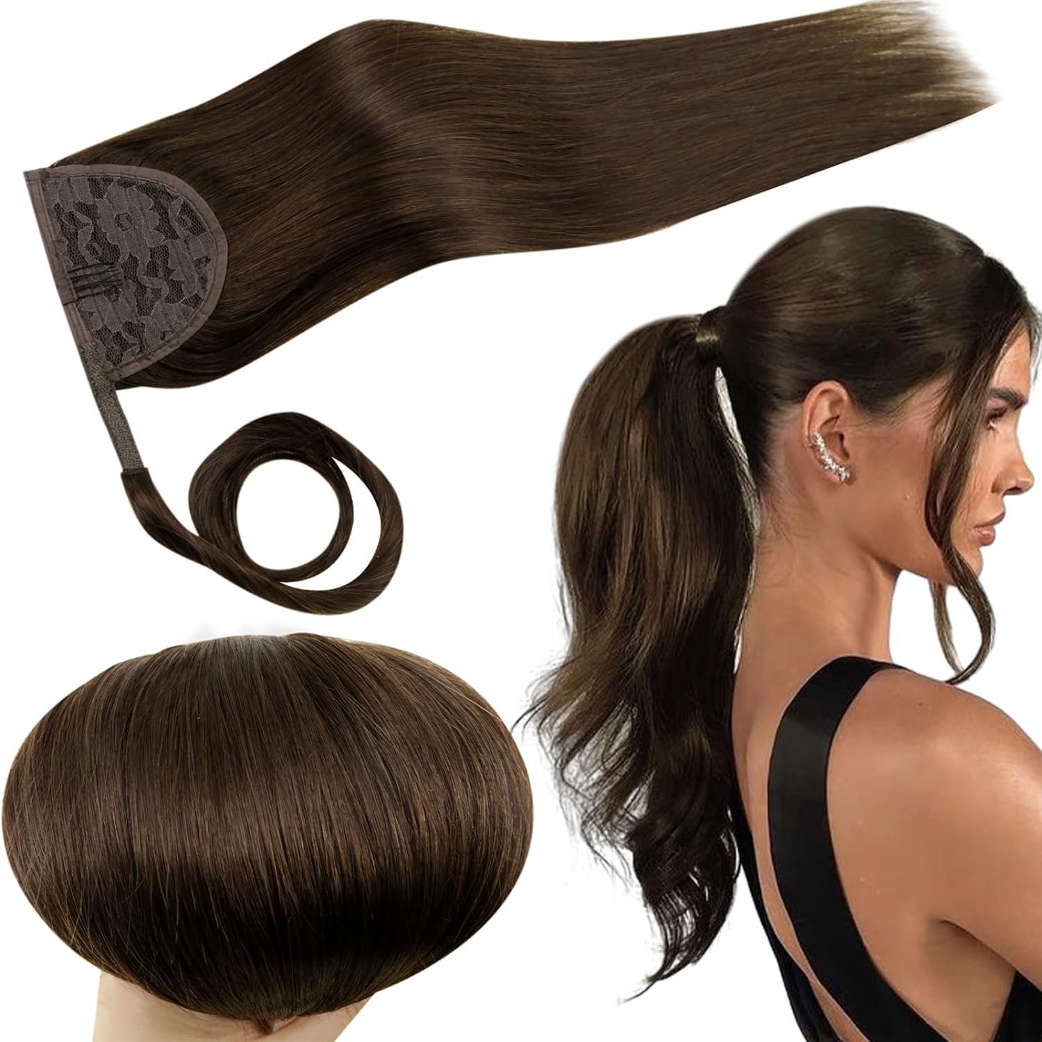 VIP PONYTAIL  / Silky 18"  100% Human Hair