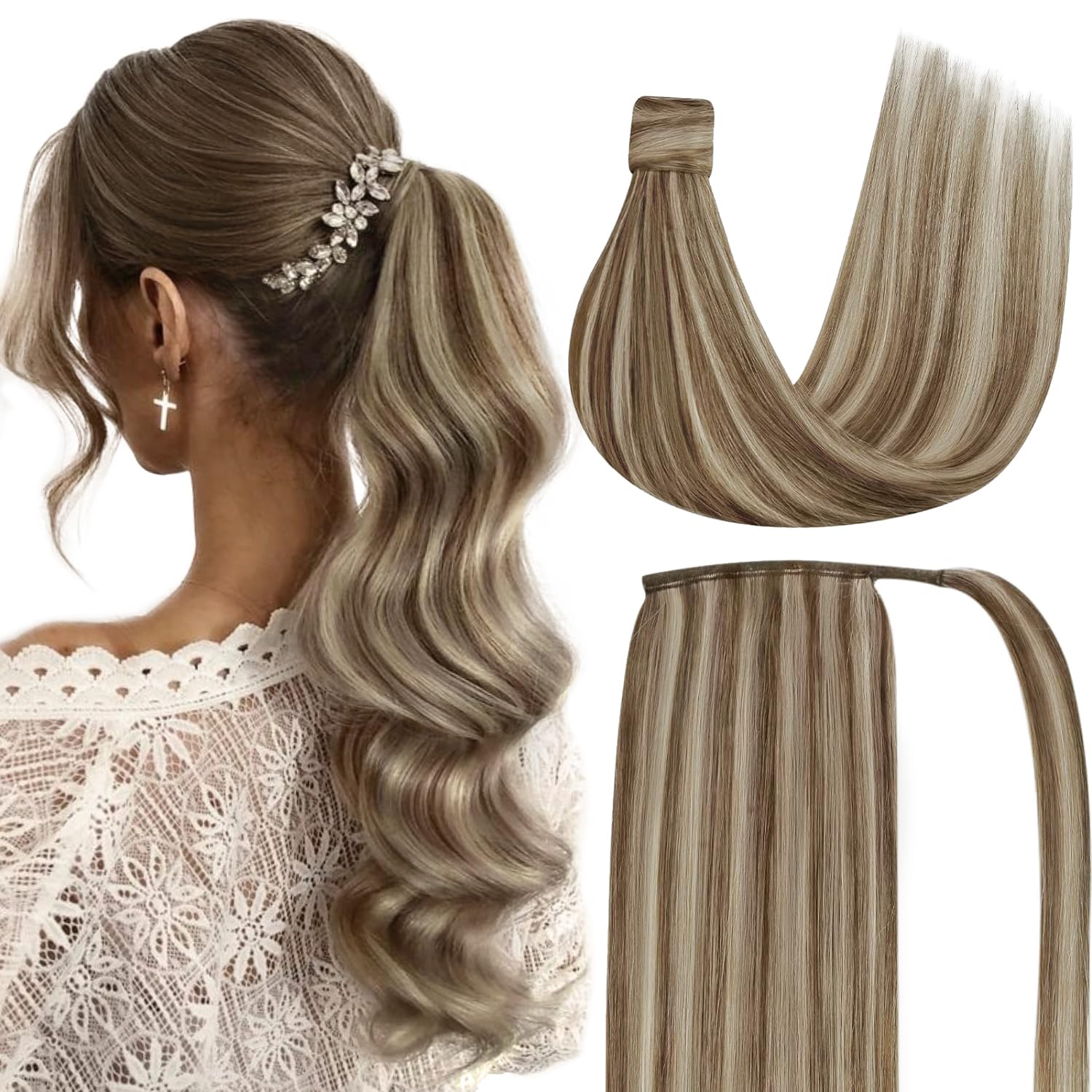 VIP PONYTAIL  / Silky 18"  100% Human Hair