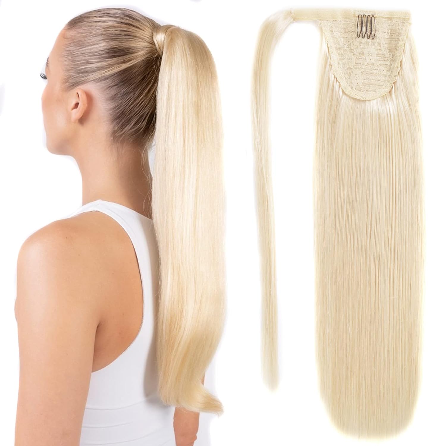 VIP PONYTAIL  / Silky 18"  100% Human Hair