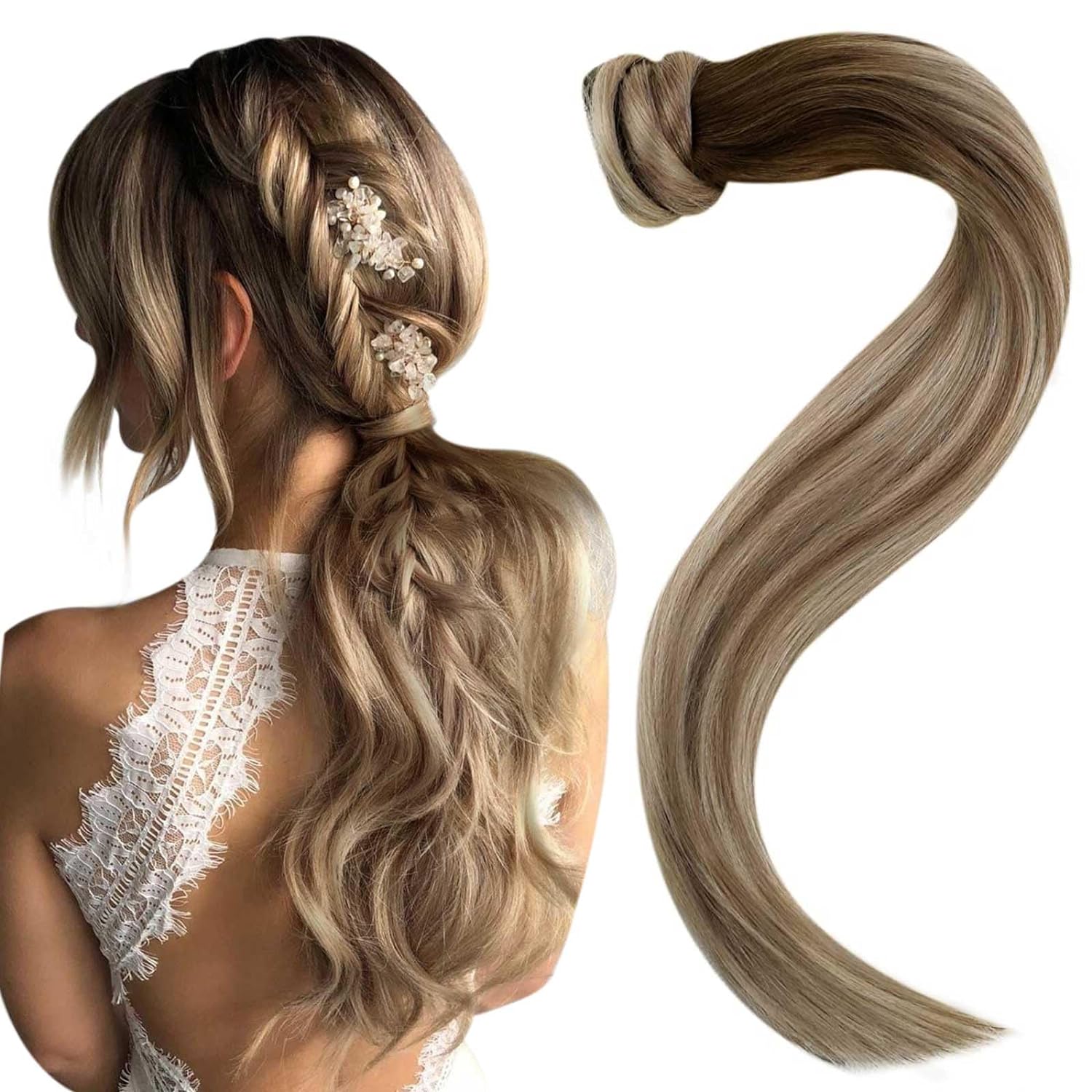 VIP PONYTAIL / Silky 24" (100 grams) 100% Human Hair
