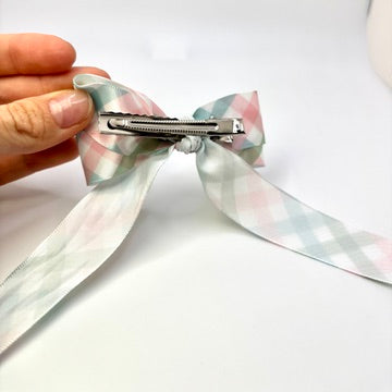 Easter Plaid Double Bow