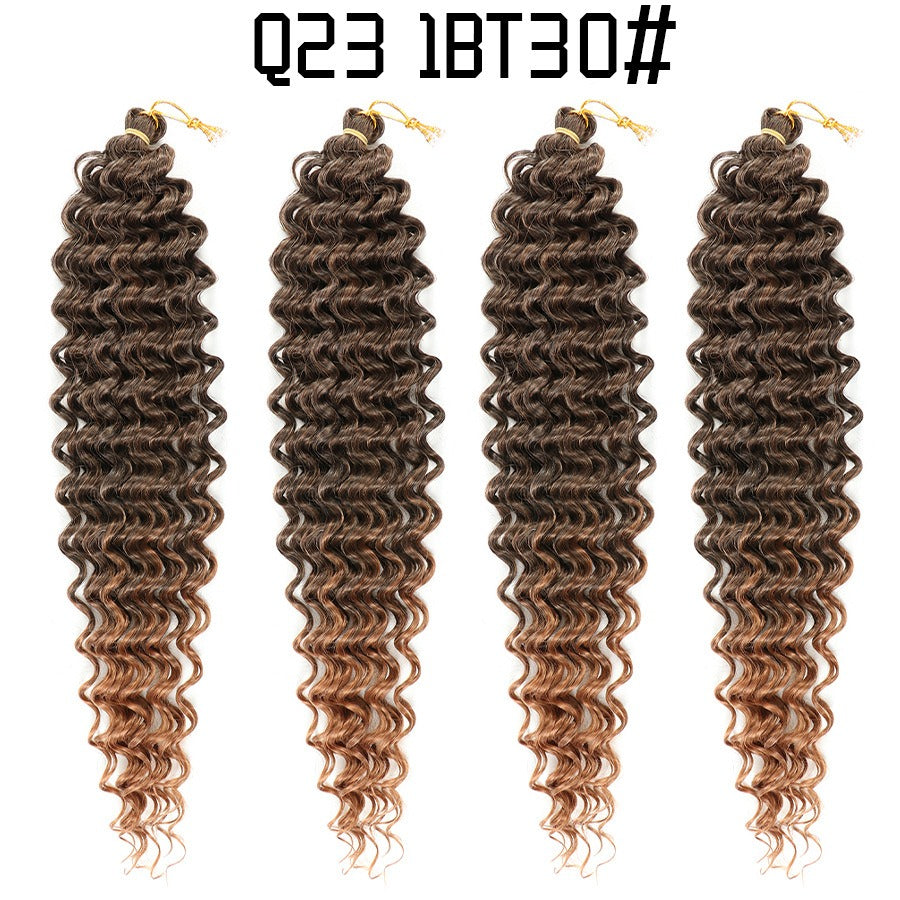 African Crochet Hair Wig Deep Wave Hair Latin American Curly Braided Hair Fluffy
