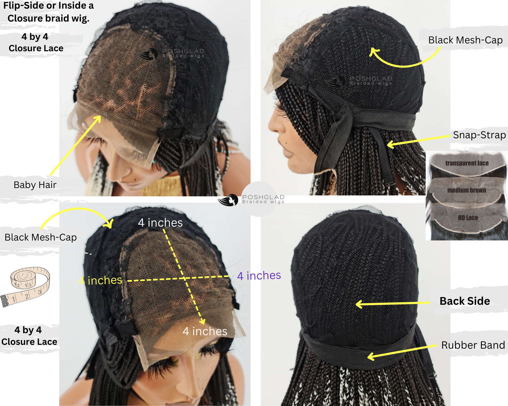 Ready to ship- Closure Box braid