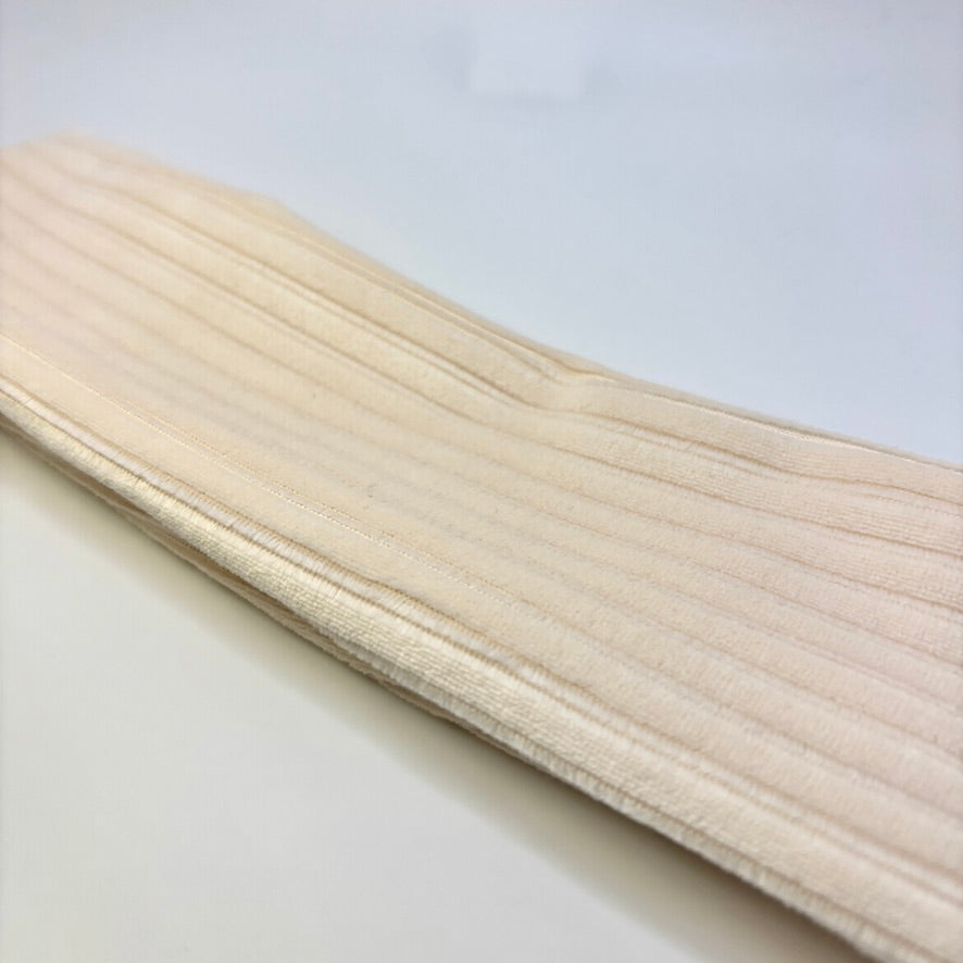 Cream Velvet Ribbed Headband