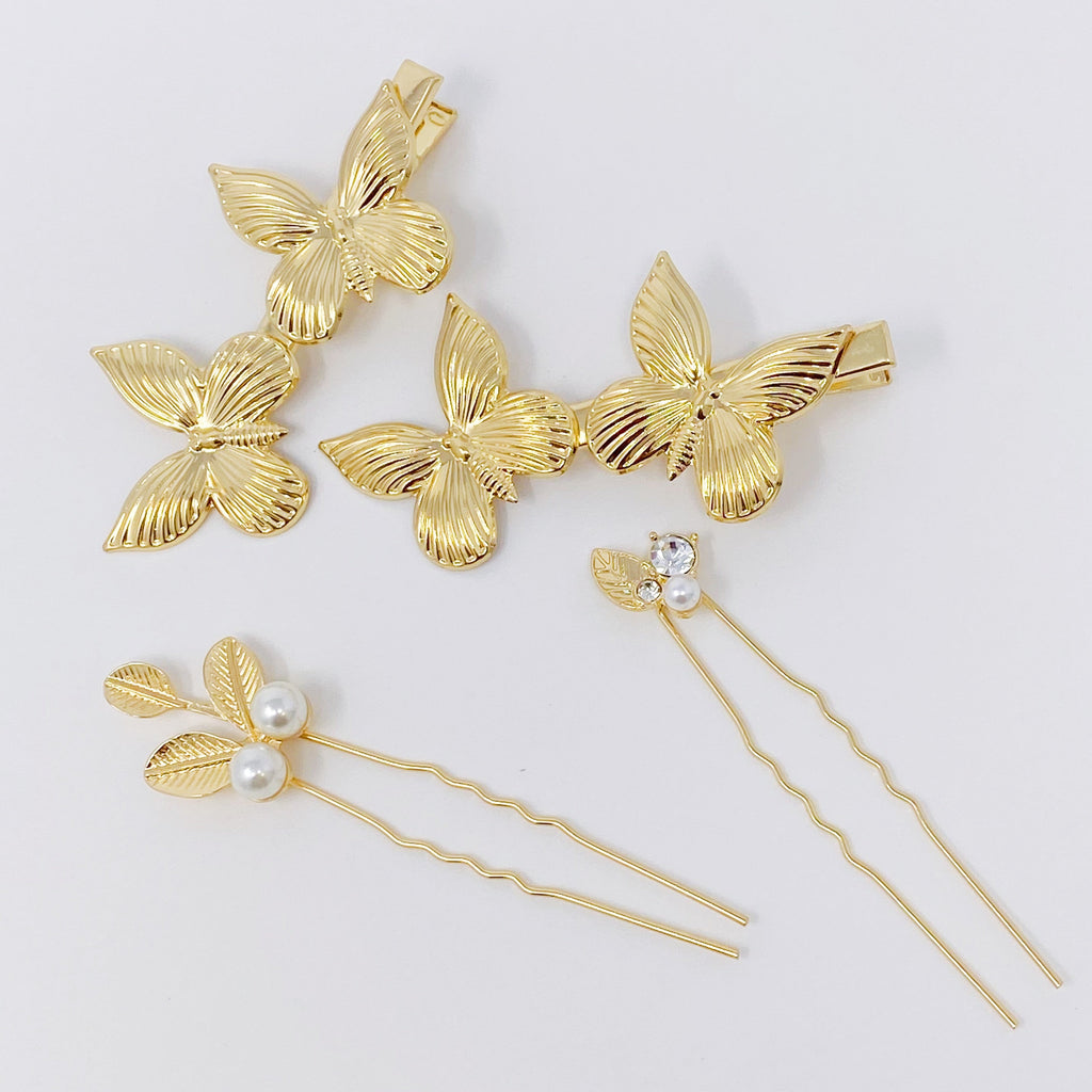 Antique Garden Hair Clip Set