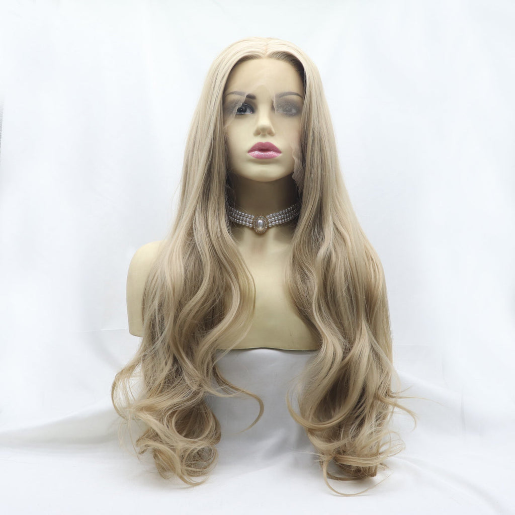 24" Wavy Lace Front Wig - Heat Resistant Synthetic Wig
