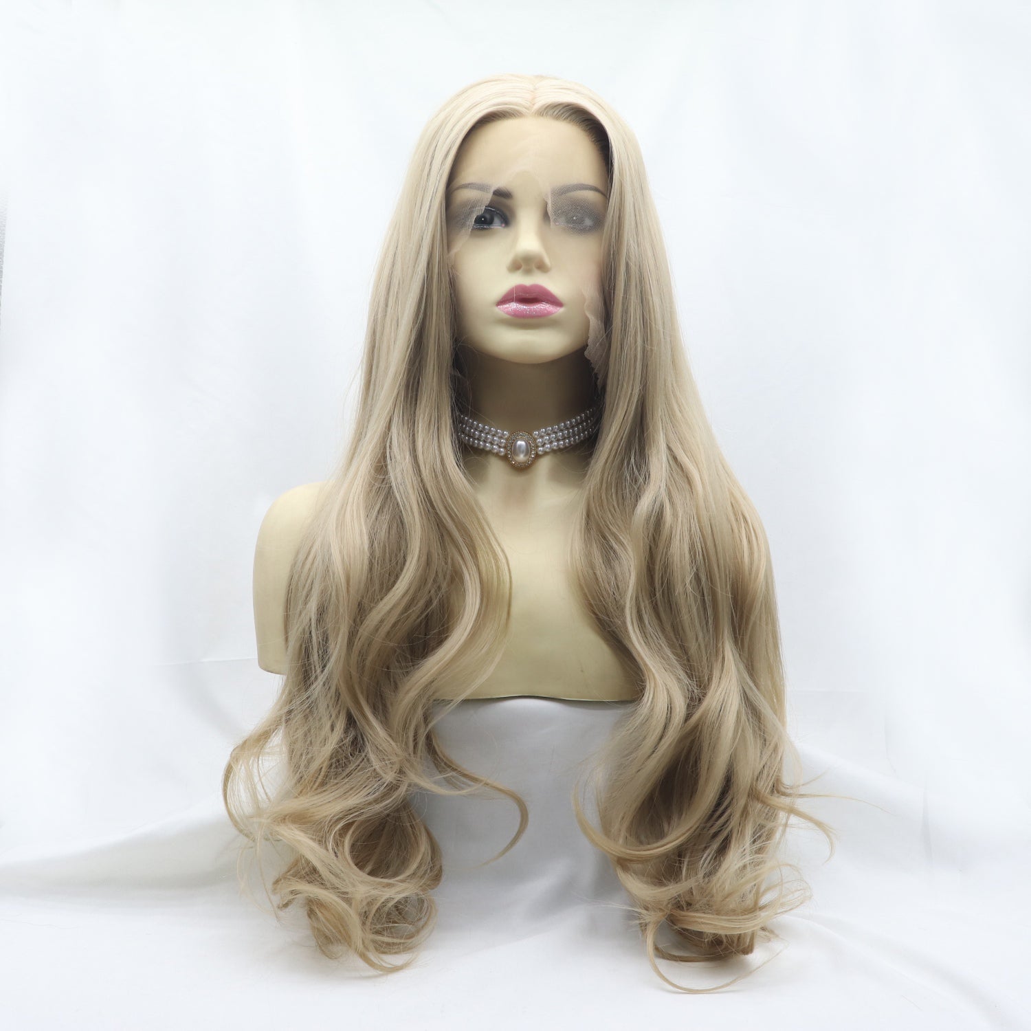 24" Wavy Lace Front Wig - Heat Resistant Synthetic Wig