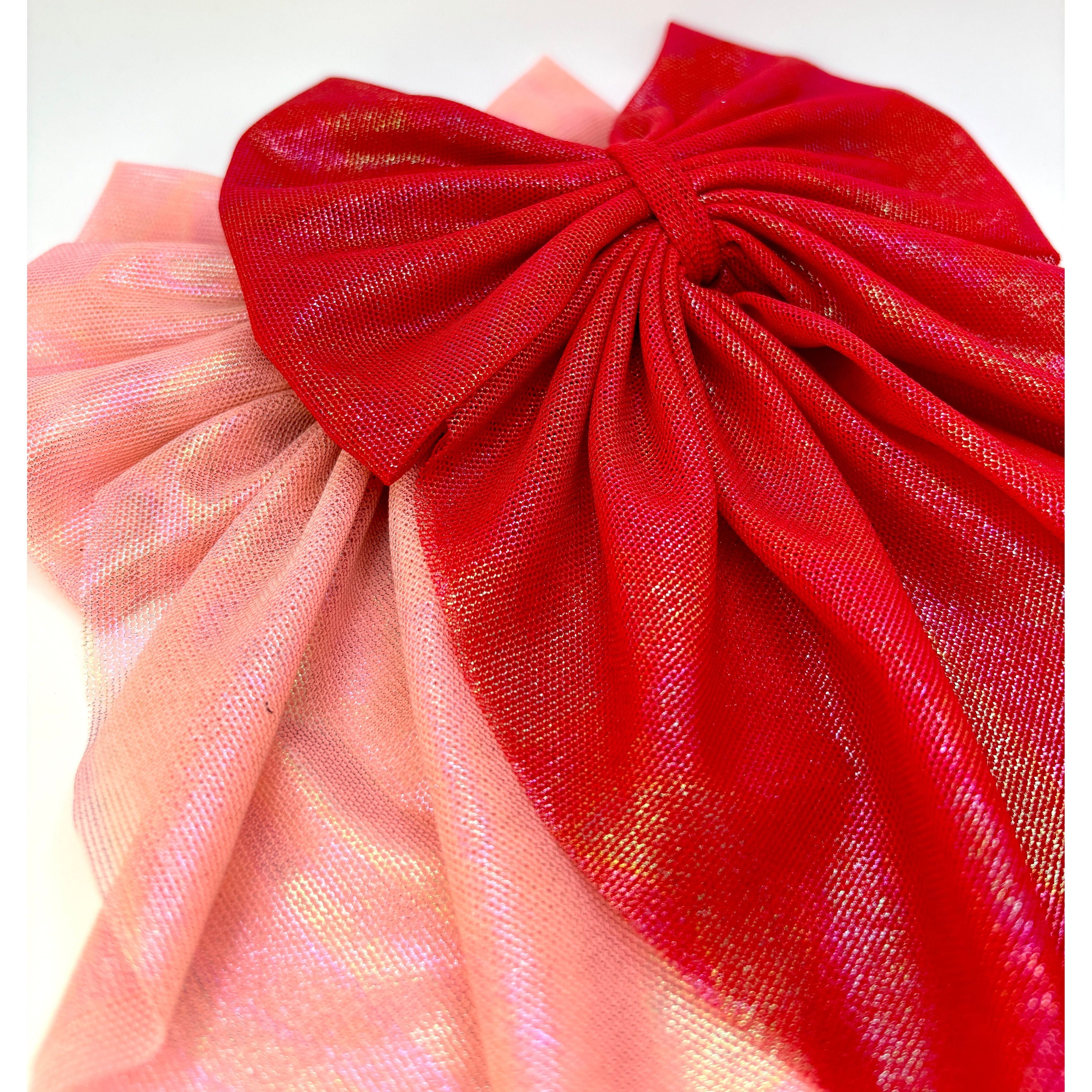 Pink & Red Long Tail Bow Set