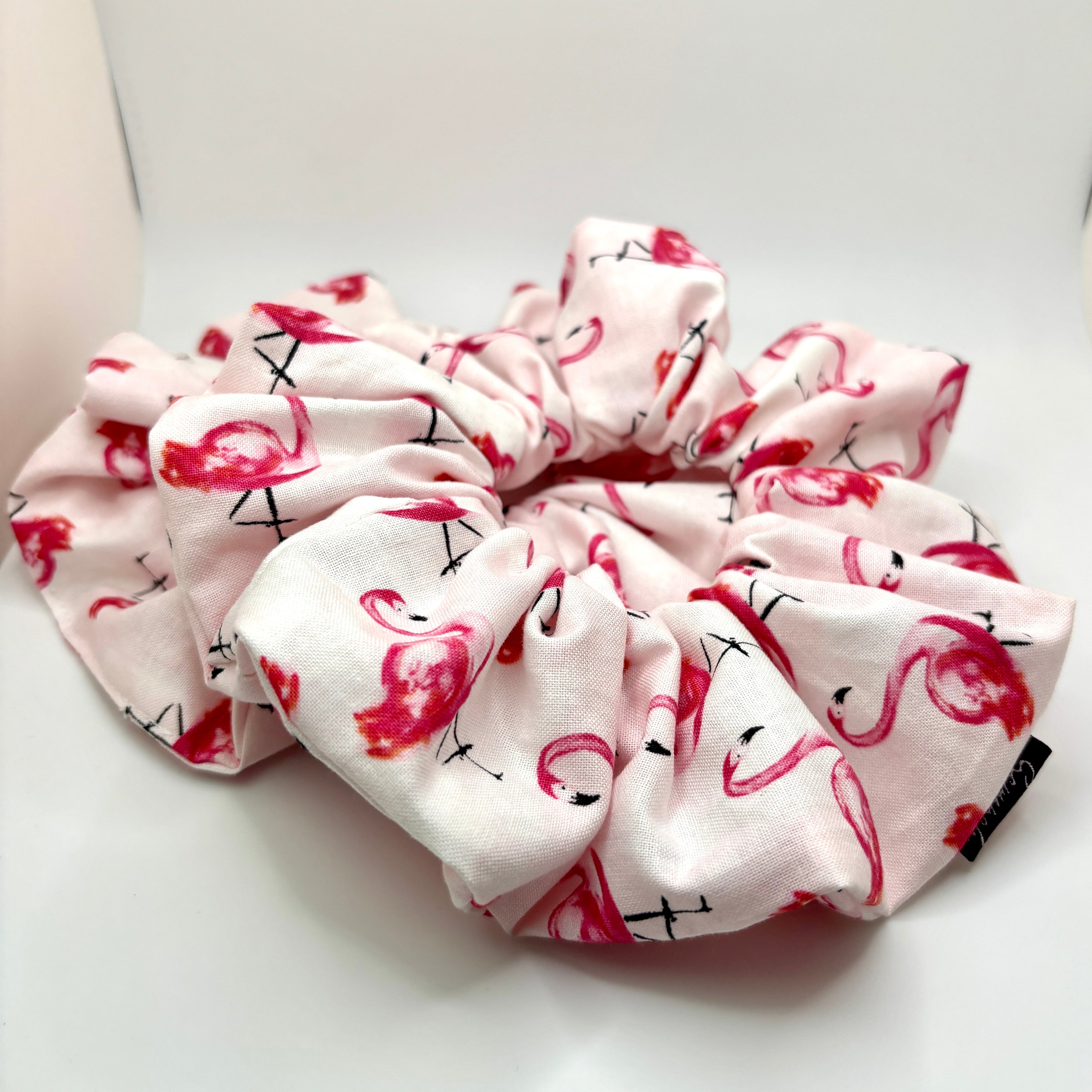 Pink Flamingo Summer Scrunchie