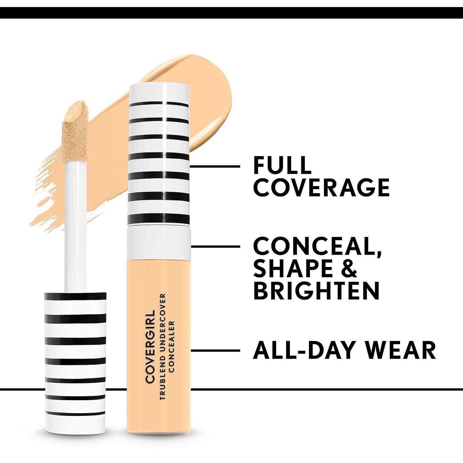 COVERGIRL TruBlend Undercover Concealer, M500 Soft Tan, Pack of 1