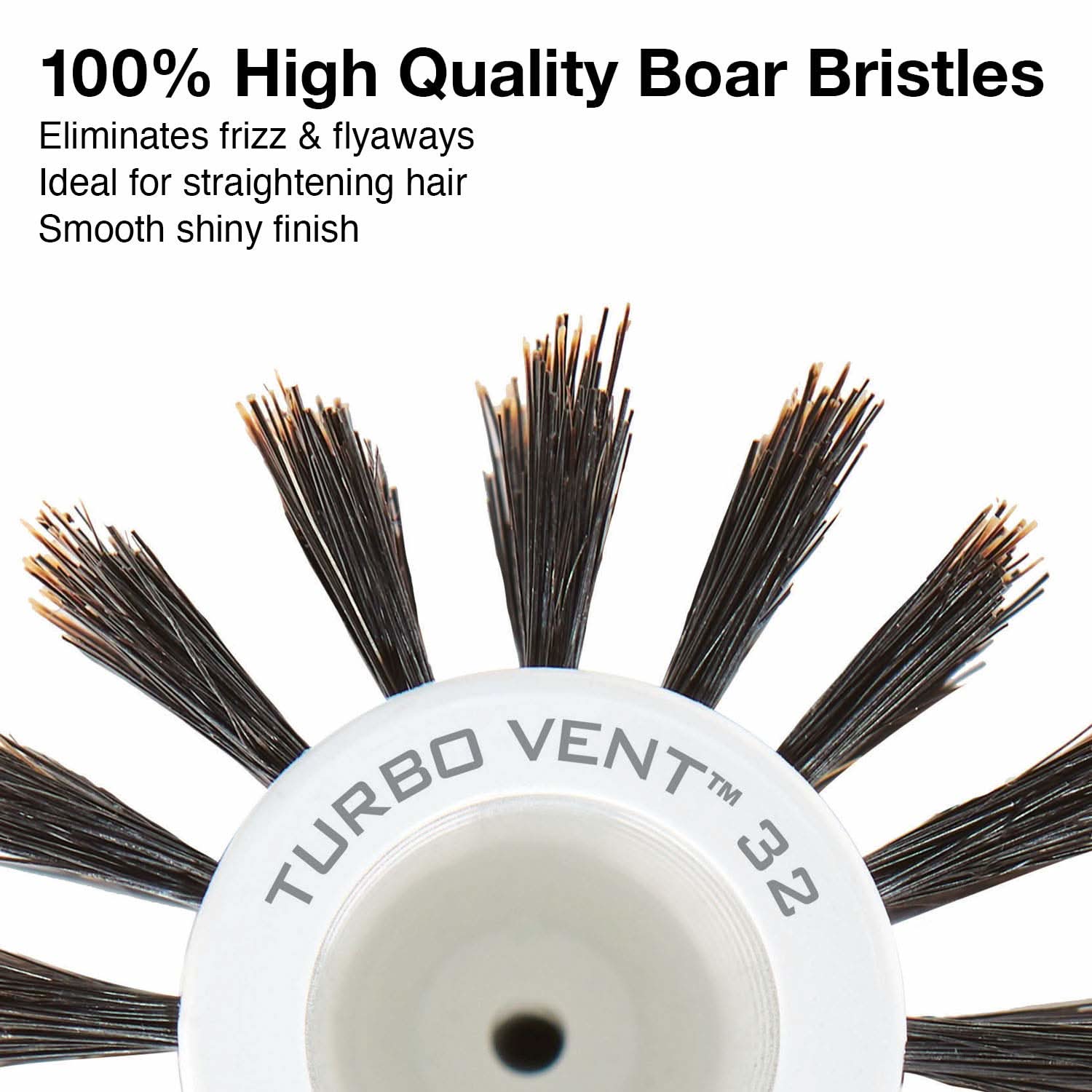 Olivia Garden Ceramic and Ion Turbo Vent 100% Boar Bristle Round Hair Brush CI-BR (4 1/2")