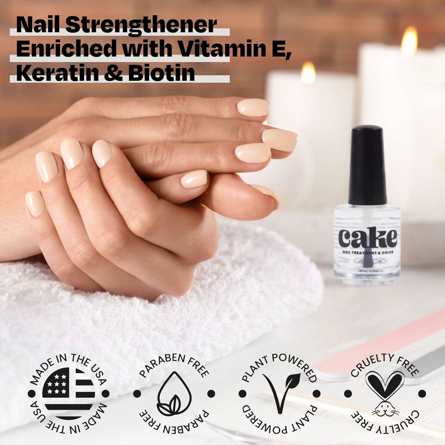 Cake Polish Super Dry Quick Dry Top Coat Nail Polish 0.5 fl oz