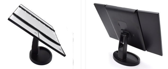 Foldable Magnifying Makeup Mirror with Lamp