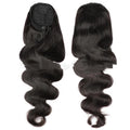 Natural Black Drawstring Ponytail Human Wigs