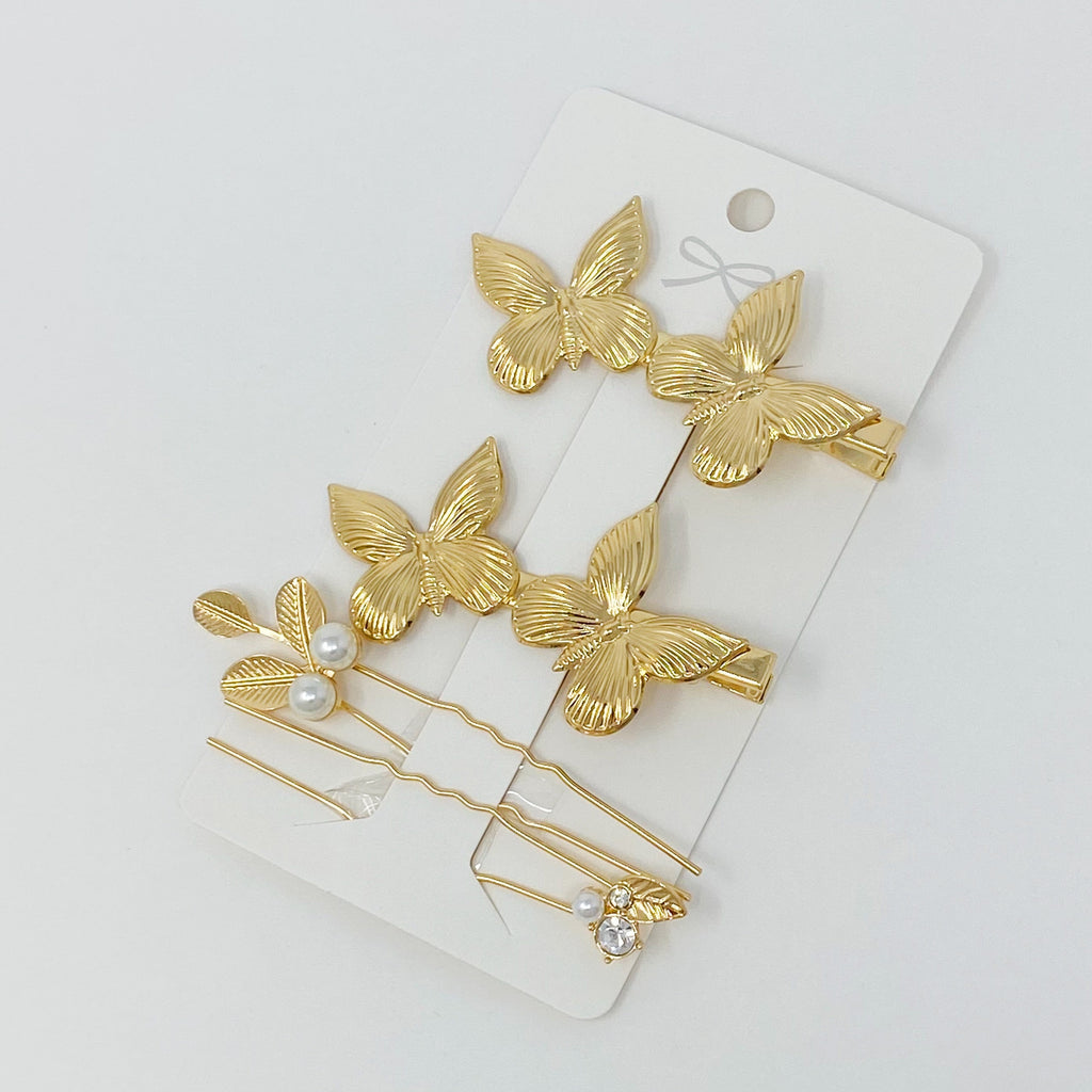 Antique Garden Hair Clip Set