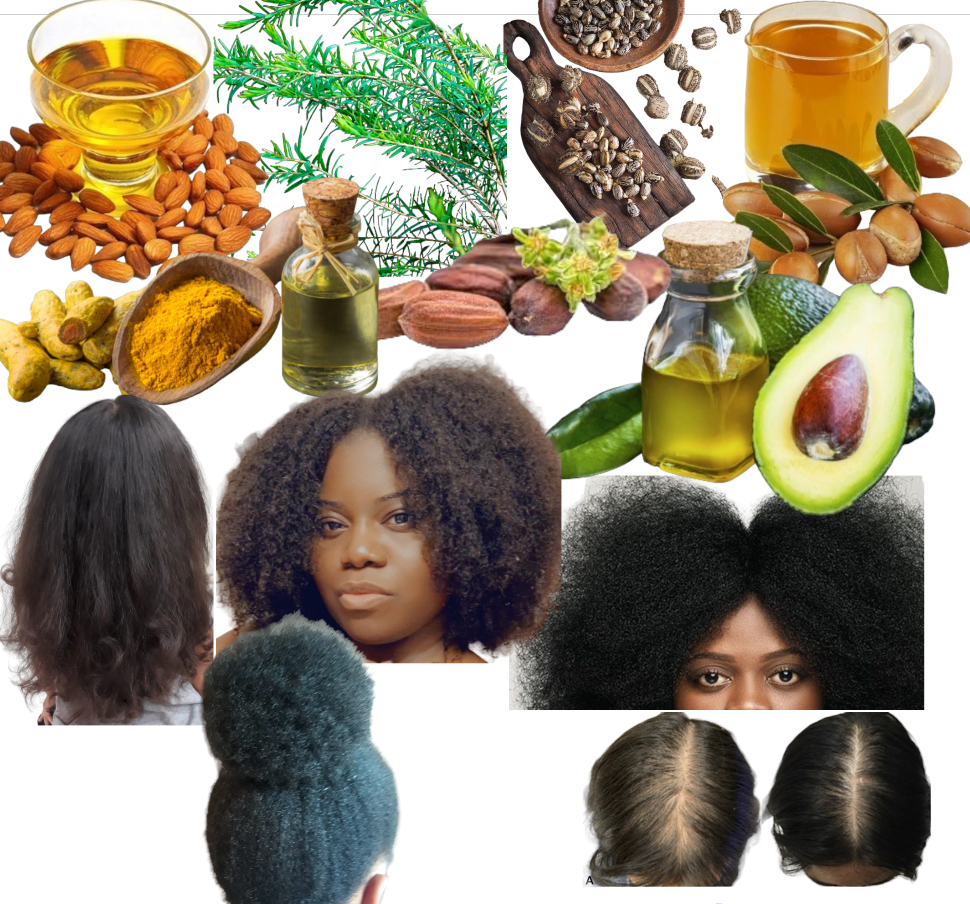 Pro Growth-Alopecia Anti-Thinning Hair Growth- With Haitian Vetiver-Jojoba Seed-Biotin- Argan-Peppermint Oil, Tea Tree Oil, Argan oil-P