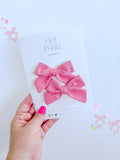 Pink Mini Solid Pinwheel Pigtail Bow Set