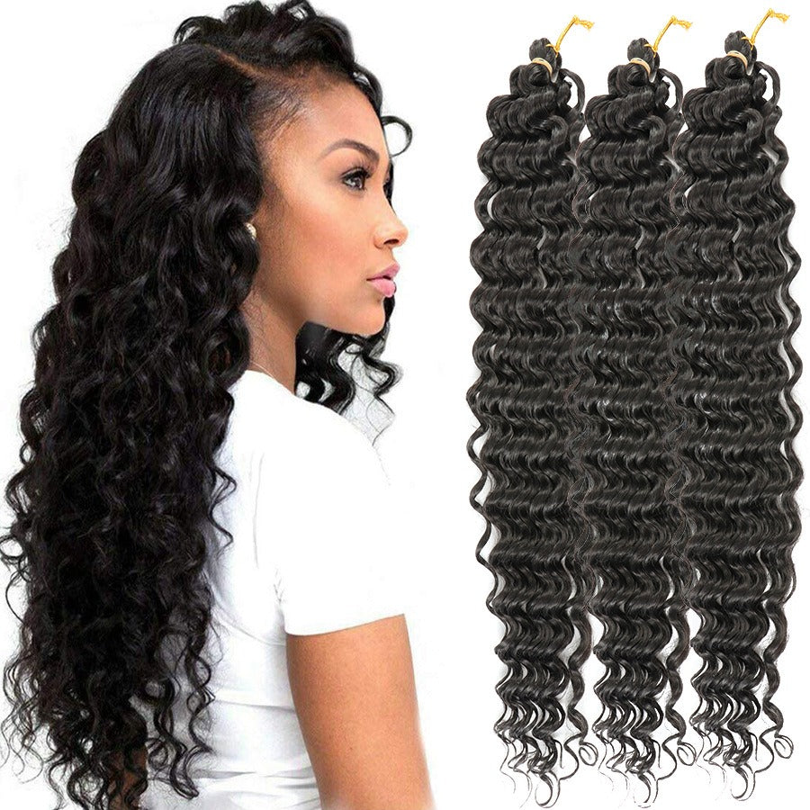 African Crochet Hair Wig Deep Wave Hair Latin American Curly Braided Hair Fluffy