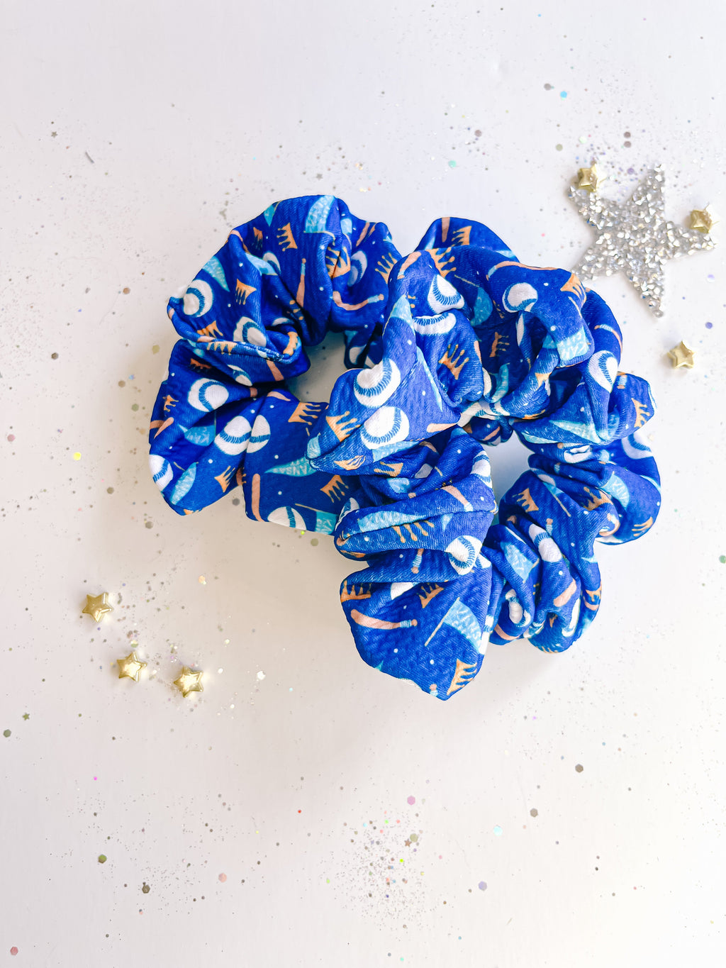 Blue Kansas City Baseball Regular Scrunchy