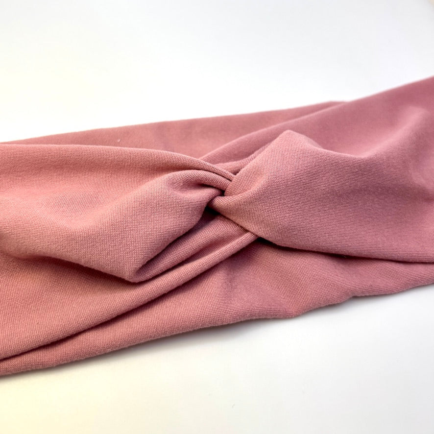 Dusty Rose Twist Knot Headband