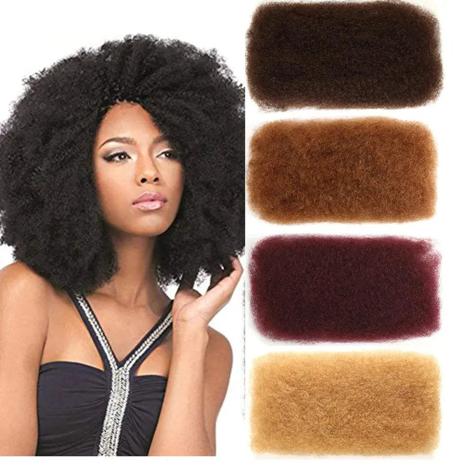 Afro Kinky Curly Bulk Human Hair | Brazilian Remy for Dreadlocks & Braids