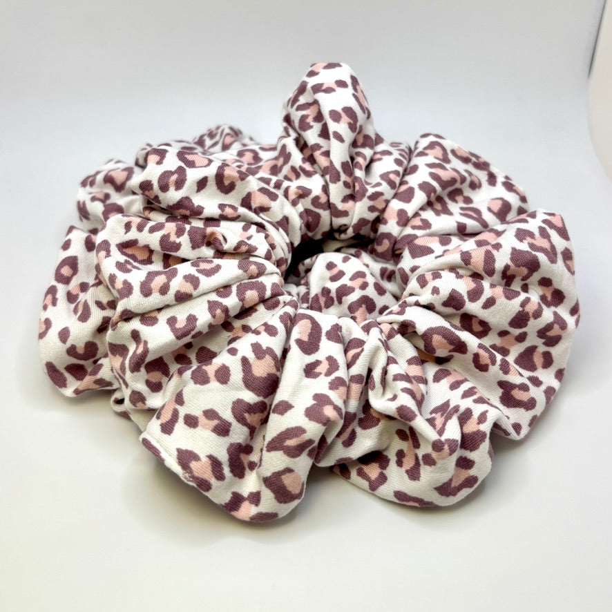 Purple Cheetah Scrunchie