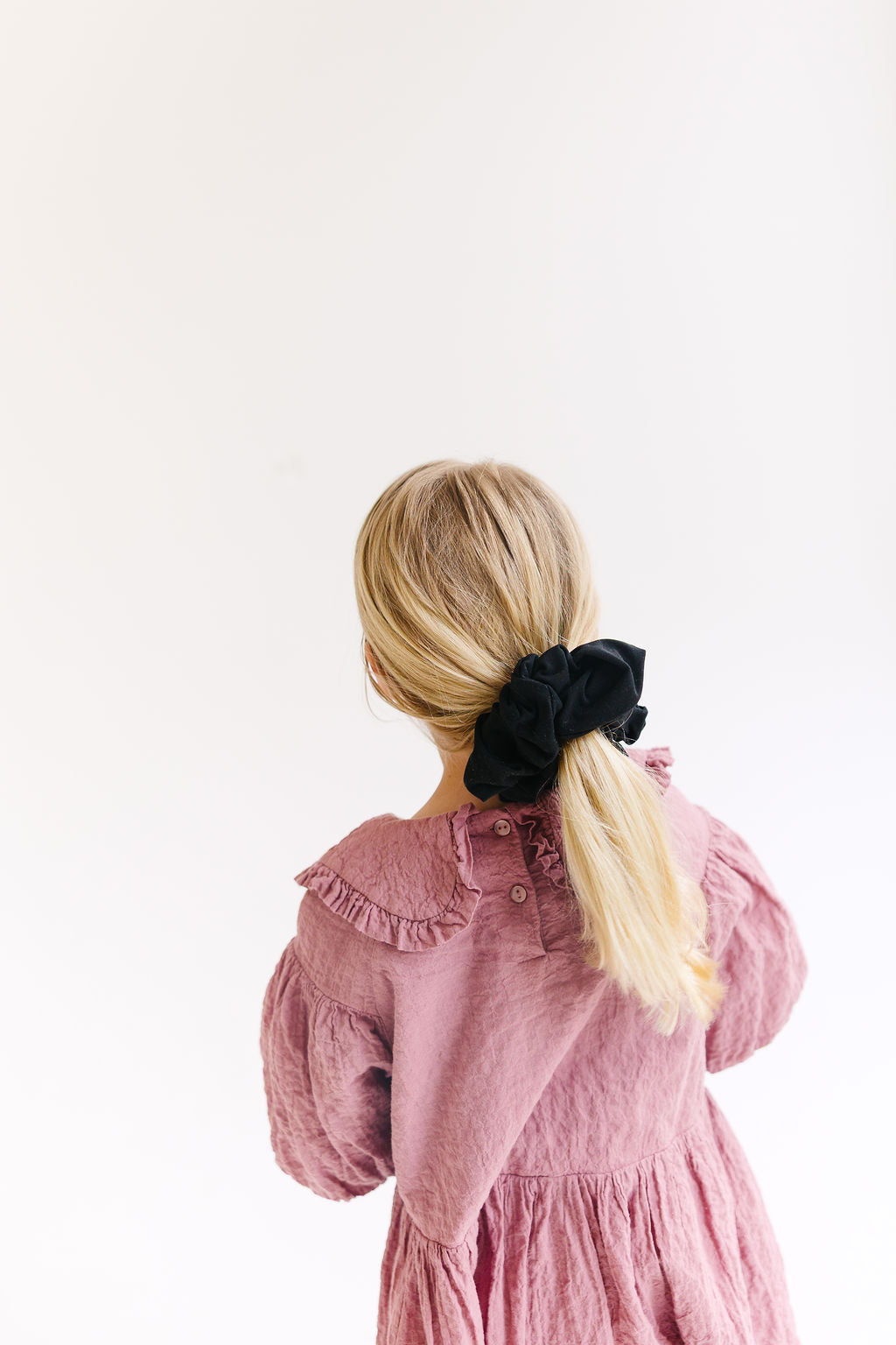 White Solid Oversized Scrunchy