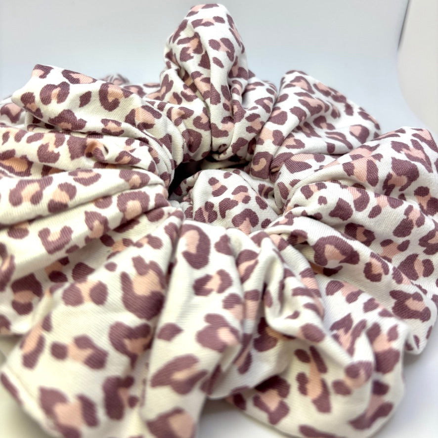 Purple Cheetah Scrunchie