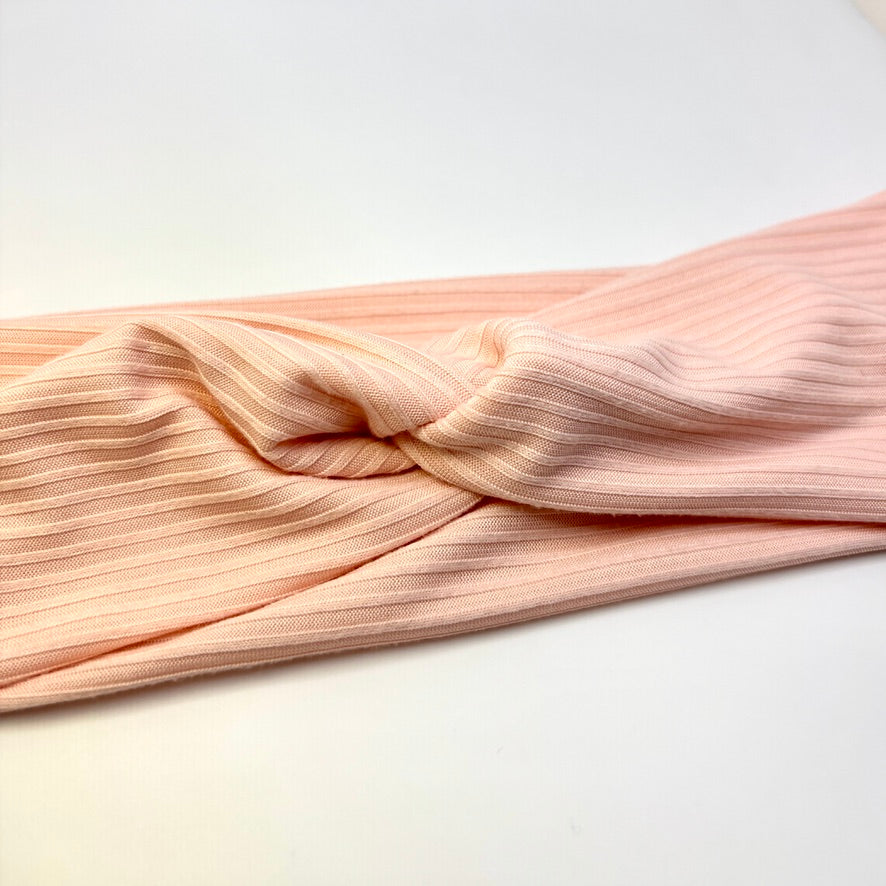 Pink Ribbed Twist Knot Headband